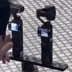 O Osmo Pocket 3 e o Osmo Pocket 4, da esquerda para a direita. (Fonte da imagem: via Igor Bogdanov)