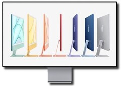 O iMac Pro 2022 será supostamente parecido com o iMac 24 de 2021 e o XDR de Apple Pro Display. (Fonte da imagem: Apple - editado)