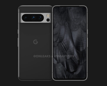 O Pixel 8 Pro. (Fonte da imagem: @OnLeaks &amp; SmartPrix)