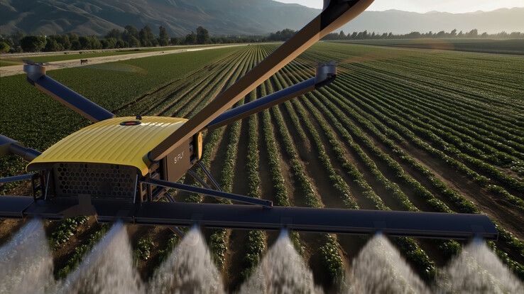 O drone pode ser adequado para pulverizar pesticidas (Fonte da imagem: SiFly)