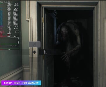 Resident Evil: Requiem rodando em 1440p com qualidade FSR no Steam Machine