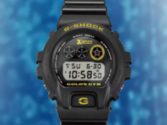 O Casio G-Shock DW-6900FS apresenta o texto 