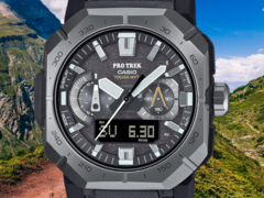 O relógio Casio Pro Trek PRW-B1000-1 apareceu na Amazon nos EUA. (Fonte da imagem: Casio via Amazon, editado)