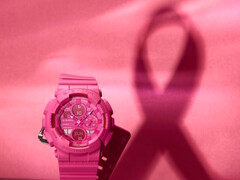 A Casio e a Breast Cancer Research Foundation fazem parceria com o relógio G-Shock modelo Pink Ribbon GMAS145PK-4A. (Fonte da imagem: Casio)