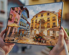 O MatePad Pro Max tem uma tela OLED não-tandem de 13,2 polegadas. Na foto: uma imagem promocional mostrando a tela do tablet.