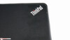 An illuminated LED at the ThinkPad logo