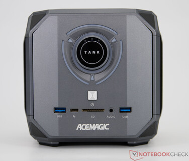 Acemagic M1A Pro+ - Conexões no painel frontal