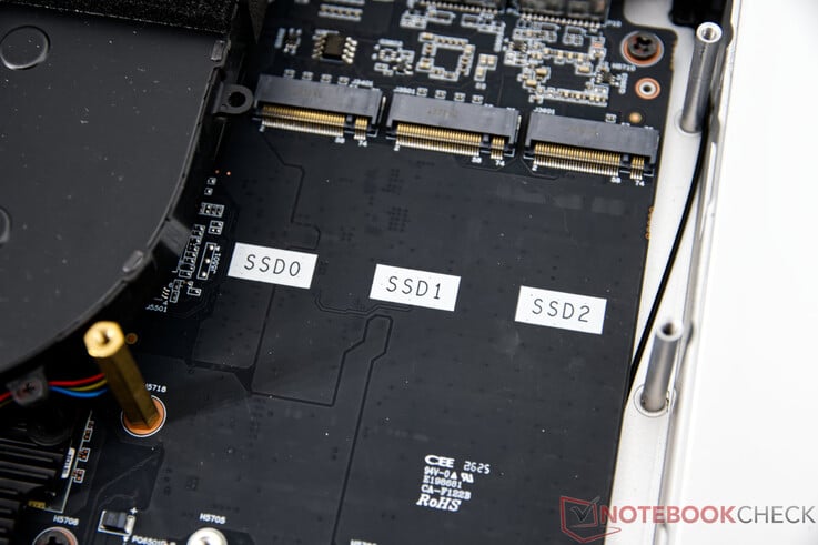 O Minisforum M2 Pro pode acomodar 3 SSDs M.2