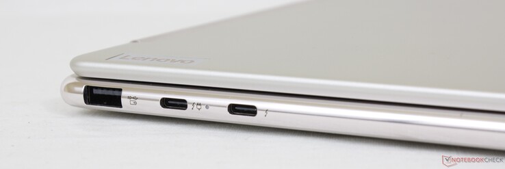 Esquerda: USB-A 3.2 Gen. 2, 2x USB-C c/ Thunderbolt 4