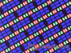 Matriz de subpixels OLED nítida