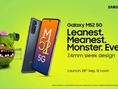 O Galaxy M52 ainda está a caminho. (Fonte: Samsung)