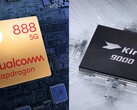 Tanto o Snapdragon 888 como o Kirin 9000 são baseados em um processo de 5nm. (Fonte da imagem: Qualcomm/HiSilicon - editado)