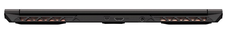 Voltar: Mini-DisplayPort 1.4, HDMI 2.0, conexão de energia