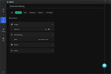 Configurações do sistema