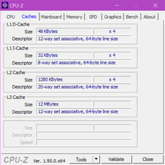 Caches CPU-Z