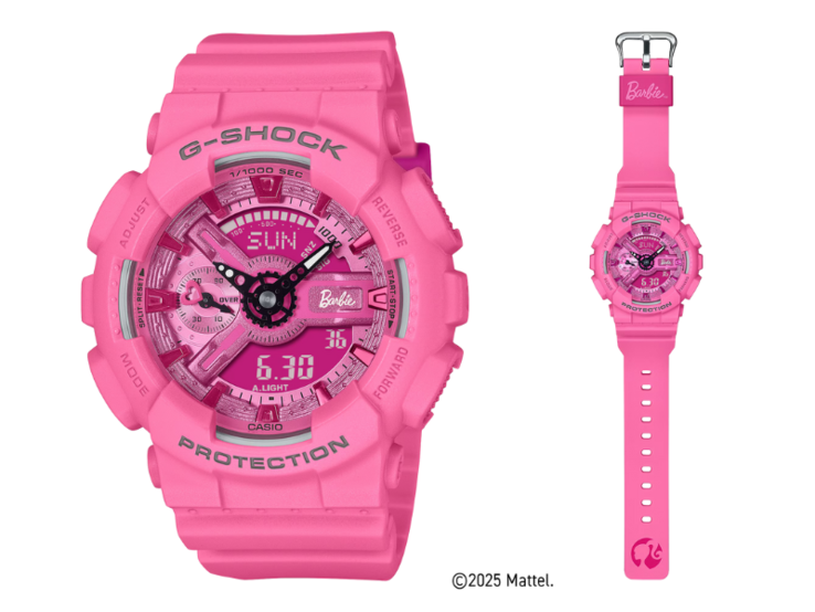 O relógio de colaboração Casio G-Shock GMA-S110BE-4A Barbie. (Fonte da imagem: Casio)