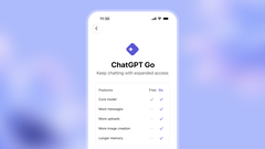 Assinaturas como a do ChatGPT-Go oferecem, entre outras coisas, limites de uso mais elevados e recursos avançados.