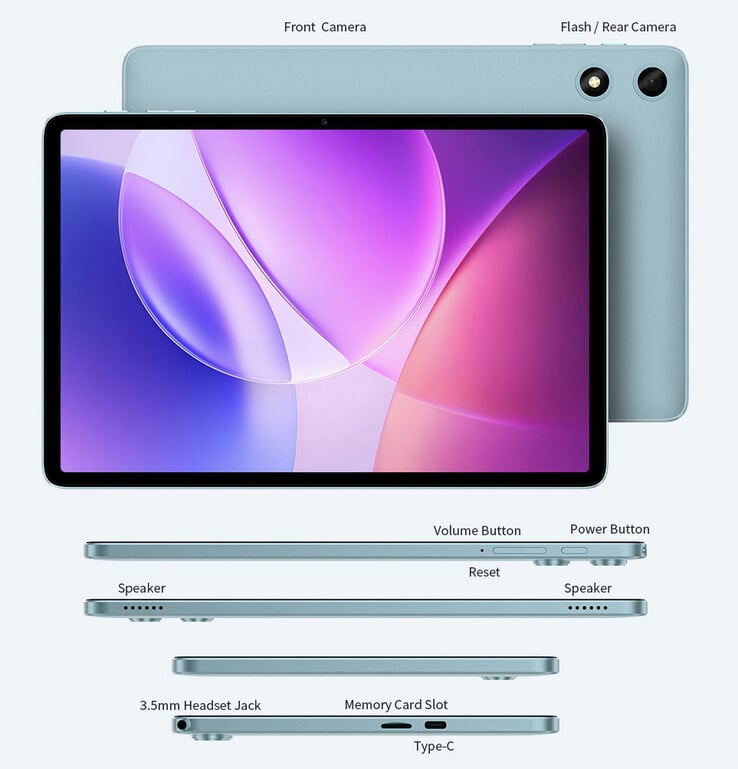 Destaques do design do tablet