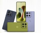O smartphone Moto G86 Power está disponível nas cores Pantone Spellbound, Pantone Golden Cypress e Pantone Cosmic Sky (Fonte da imagem: Motorola)