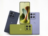 O smartphone Moto G86 Power está disponível nas cores Pantone Spellbound, Pantone Golden Cypress e Pantone Cosmic Sky (Fonte da imagem: Motorola)