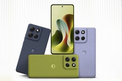 O smartphone Moto G86 Power está disponível nas cores Pantone Spellbound, Pantone Golden Cypress e Pantone Cosmic Sky (Fonte da imagem: Motorola)