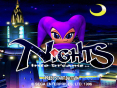 A tela inicial de Nights Into Dreams da SEGA (fonte da imagem: Sega Retro)