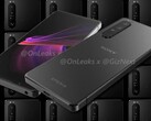 Os conceitos de renderização do Sony Xperia 1 IV vazados por @OnLeaks/GizNext deram a entender um sistema de câmara tripla. (Fonte da imagem: GizNext/Sony - editado)