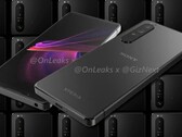 Os conceitos de renderização do Sony Xperia 1 IV vazados por @OnLeaks/GizNext deram a entender um sistema de câmara tripla. (Fonte da imagem: GizNext/Sony - editado)