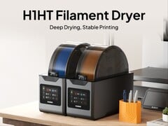 Secadores de filamento Elegoo H1 HT com tela sensível ao toque na parte frontal.