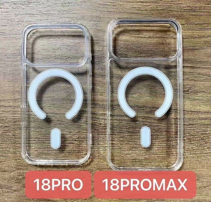 Capas vazadas do iPhone 18 Pro e do iPhone 18 Pro Max.