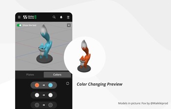 Visualização da mudança de cor (Fonte da imagem: MakerWorld)