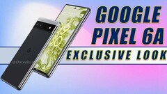 O Pixel 6a terá um leitor de impressões digitais no display. (Fonte da imagem: @OnLeaks &amp;amp; 91mobiles)