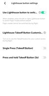 Você também pode configurar o comportamento do Lighthouse Tracker
