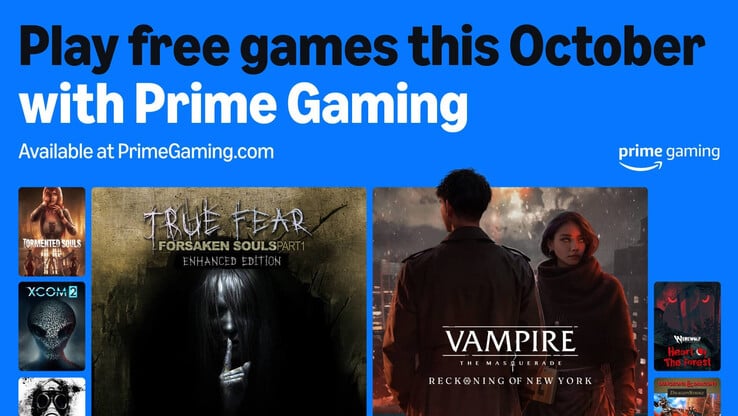 Principais destaques da oferta do Prime Gaming de outubro de 2025 (Fonte da imagem: Amazon)