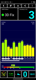 Sinal GPS ao ar livre