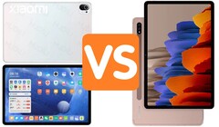 Alegada Xiaomi Mi Pad 5 vs. Samsung Galaxy Tab S7. (Fonte da imagem: XiaomiAdictos/Samsung - editado)