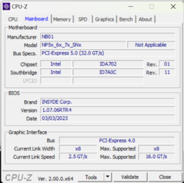 Placa-mãe CPU-Z