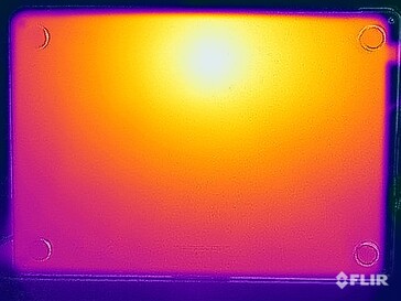 Teste de estresse da temperatura da superfície (lado inferior)