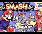 A arte original da caixa do Super Smash Bros N64 é mostrada (Fonte da imagem: Walmart)