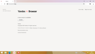 Windows 8.1: Yandex 24.1.4.827, com uma atualização para a versão 24.1.5.736 a apenas um clique de distância (Fonte da imagem: captura de tela)