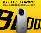 O iQOO Z10 Turbo+ possui uma enorme bateria de 8.000 mAh com suporte para carregamento com fio de 90 W (Fonte da imagem: iQOO)
