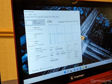 Snapdragon 8cx Gen 3 no Gestor de Tarefas do Windows 11