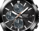 O Casio Edifice EFS-S650DC-1A preto (foto) tem um ponteiro de segundos cor de cobre que complementa muito bem o design preto. (Fonte da imagem: Casio)