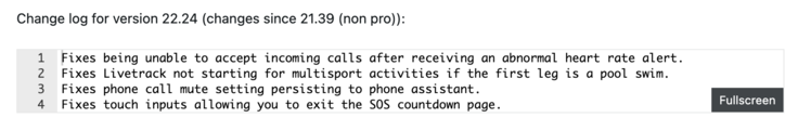 As notas de lançamento da versão beta 22.24 para o Garmin Fenix 8 e smartwatches relacionados