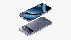Renderização não oficial do Pixel 11 Pro mostrando a frente e o verso.