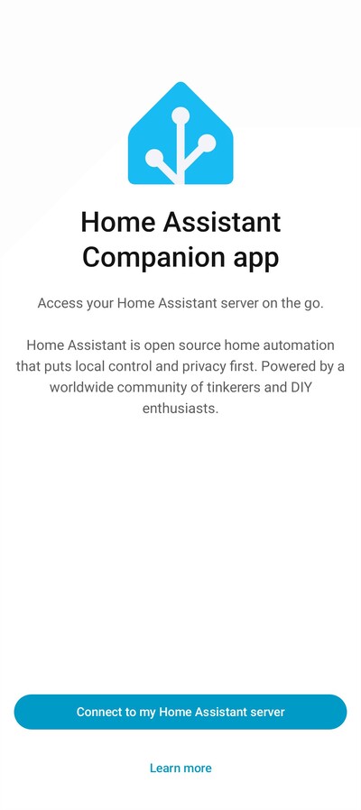 Uma captura de tela de uma nova página de integração no aplicativo Home Assistant para Android