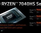 A série de processadores Ryzen 7040HS da AMD agora é oficial (imagem via AMD)