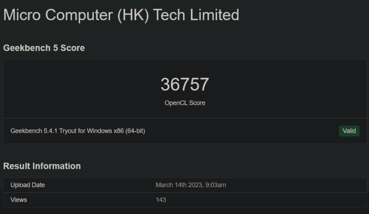 (Fonte de imagem: Geekbench)