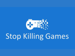 A campanha Stop Killing Games foi lançada pela primeira vez em 2024. Na foto, o logotipo da campanha. (Fonte da imagem: Stop Killing Games)