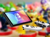 A Nintendo lançou o Switch OLED em outubro de 2021 com um preço sugerido de US$ 350. (Fonte da imagem: Nintendo, Ryan Quintal no Unsplash, editado)